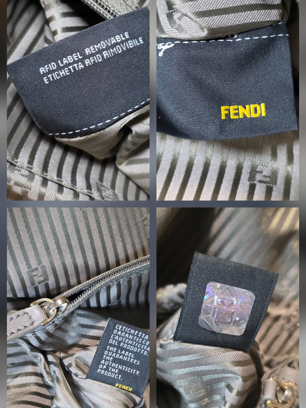 Beautiful Fendi Chameleon Satchel in a highly versatile, neutral colorblock. - Picture 16 of 16